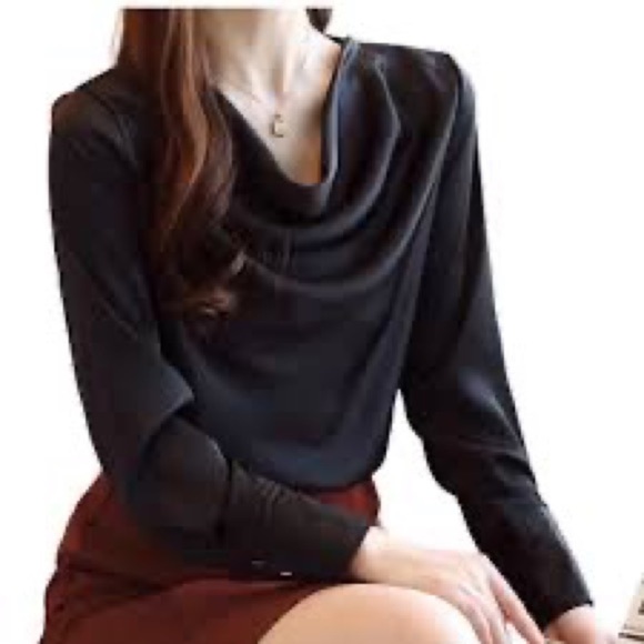 OAK + FORT Tops - ⭐️oak+fort Satin Cowl Neck Top⭐️